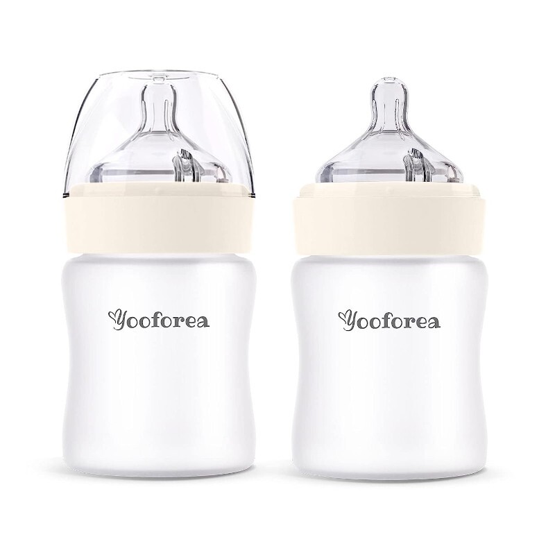 Бутылочки для кормления 2 шт. по 150 мл Yooforea Anti-Colic, кремовый