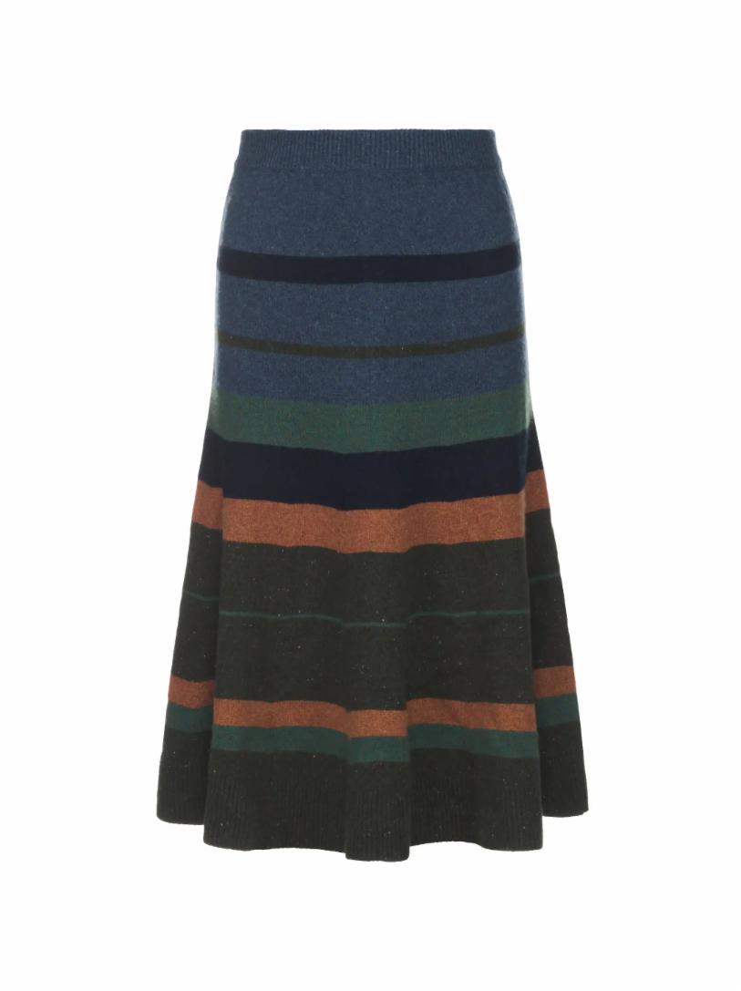 Кашемировая юбка Loro Piana юбка панинтер с полоску 48 размер