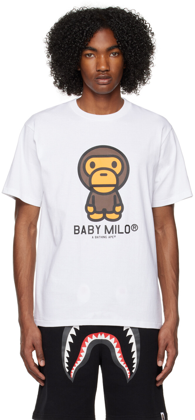 Белая футболка Baby Milo BAPE – купить по выгодным ценам с доставкой из-за  рубежа через сервис «CDEK.Shopping»