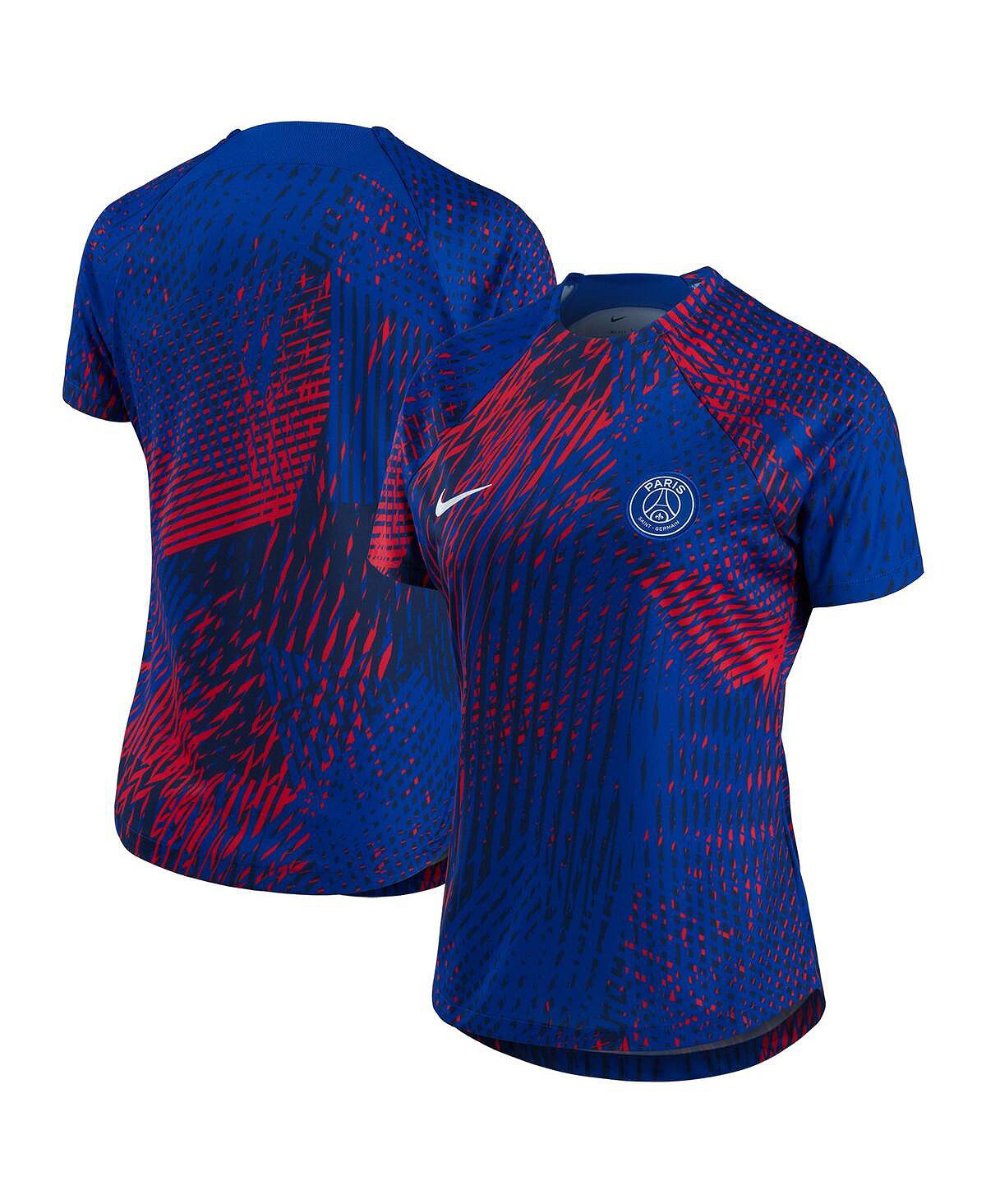 цена Женская предматчевая футболка синего цвета paris saint-germain 2022 Nike, синий