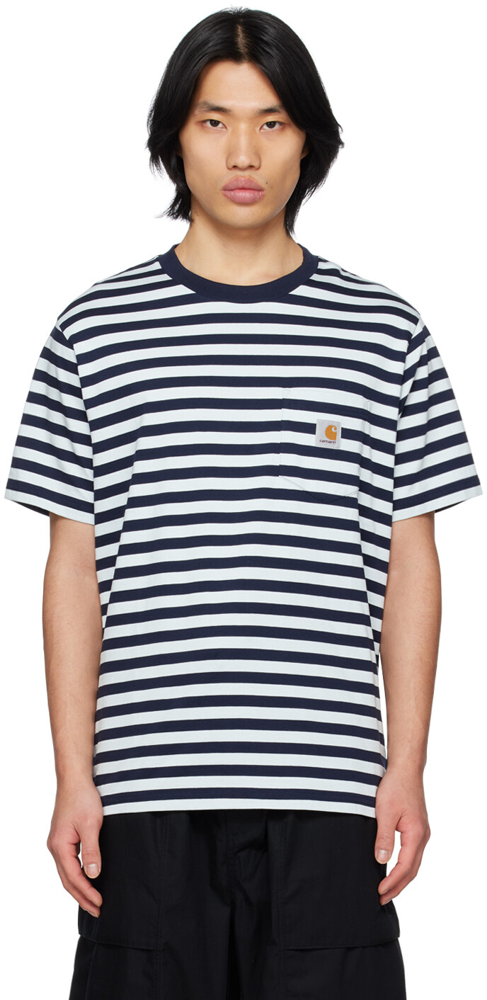 

Синяя футболка в полоску Scotty Carhartt Work In Progress, Синий