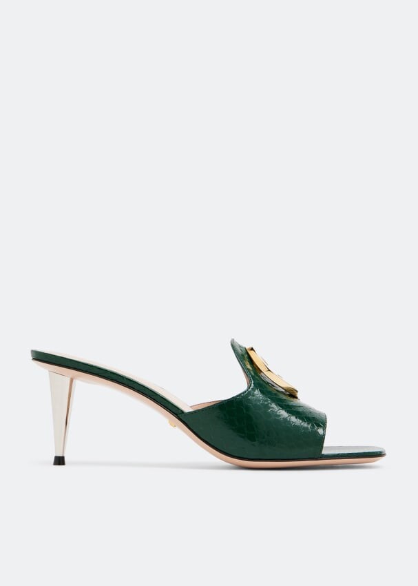 

Сандалии GUCCI Blondie slide sandals, зеленый