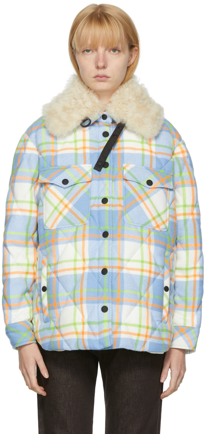 

Синяя куртка Curienne в клетку Moncler Grenoble
