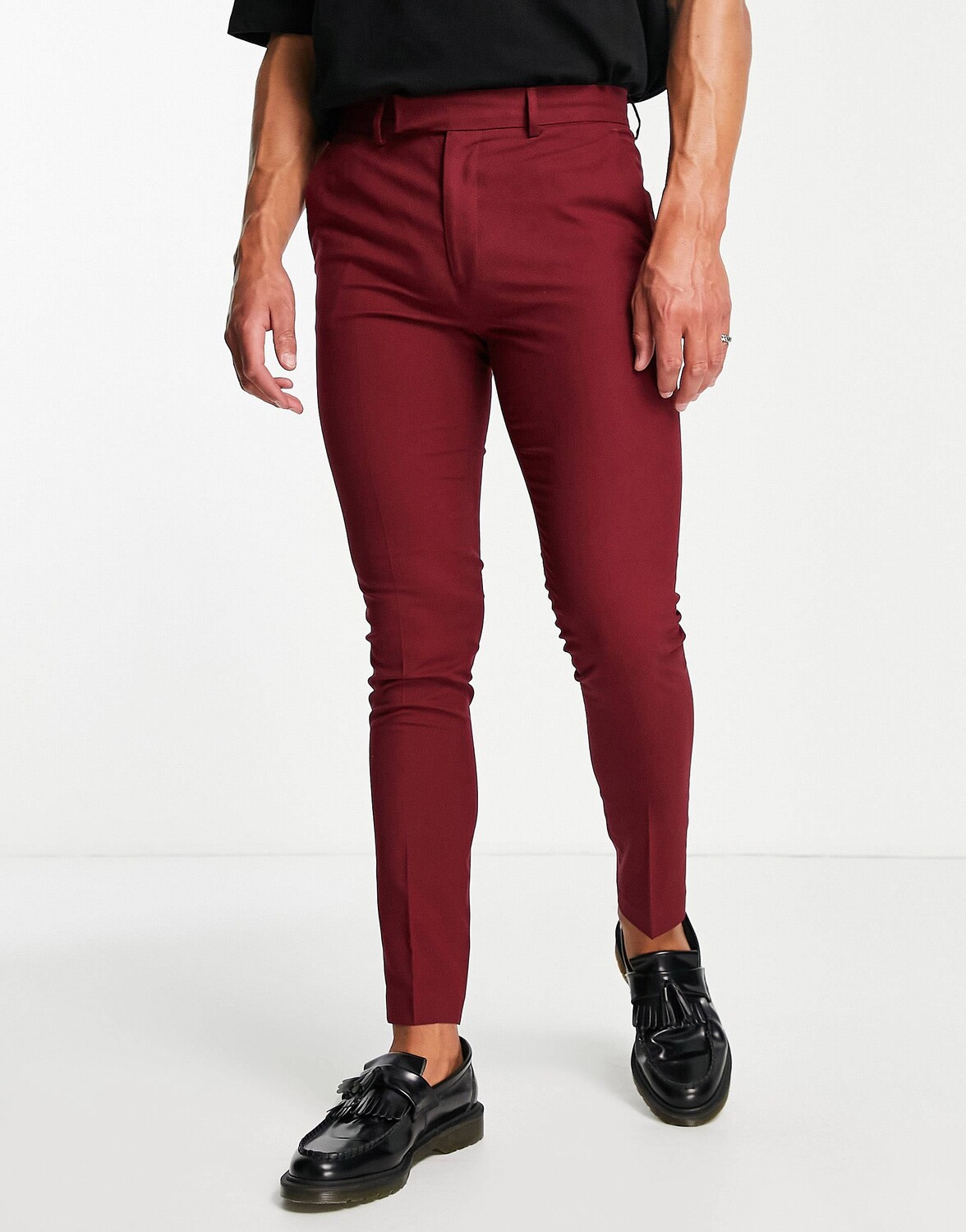 

Красные элегантные брюки скинни ASOS DESIGN, Красный