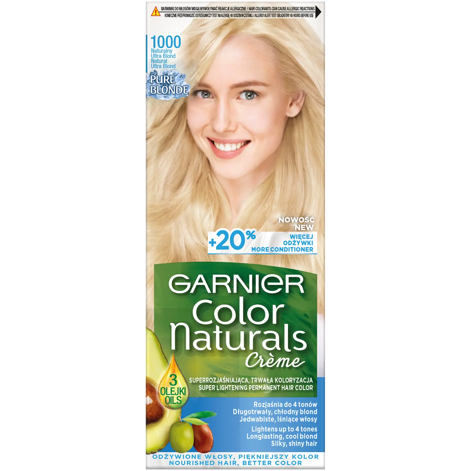 

Garnier Color Naturals Créme краска для волос 1000 натуральный ультра блонд, 1 упаковка