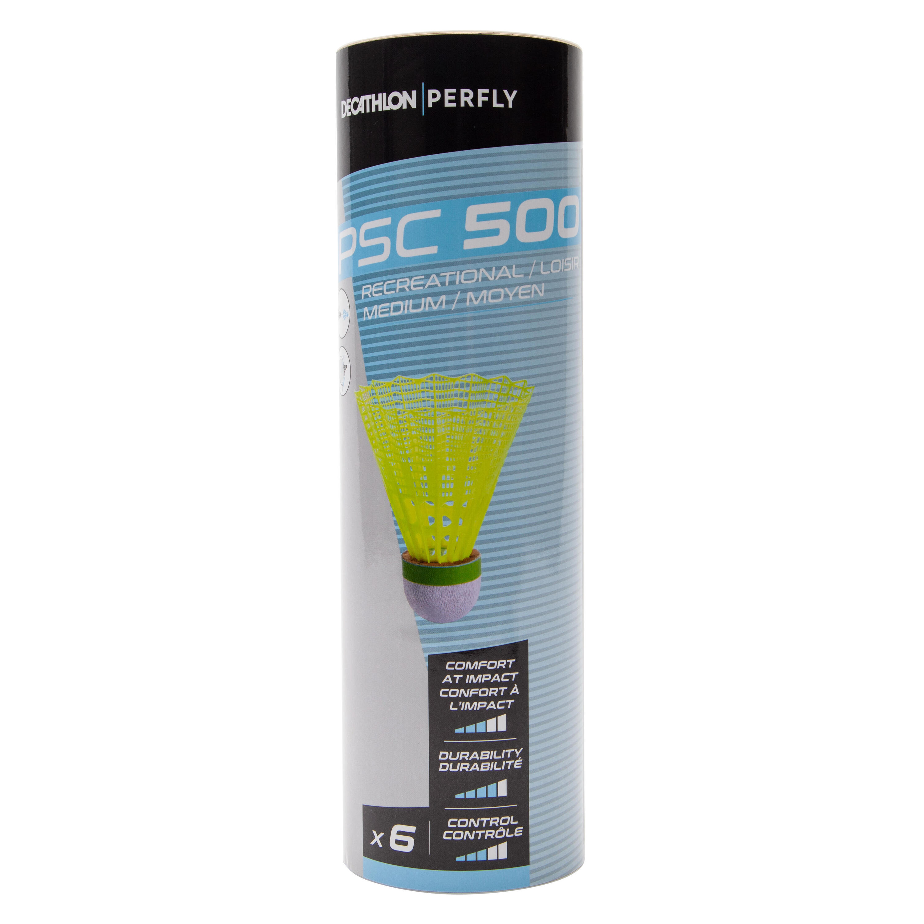 Пластиковые воланы PSC 500 Medium 6 шт. в упаковке белые PERFLY, белый - фото