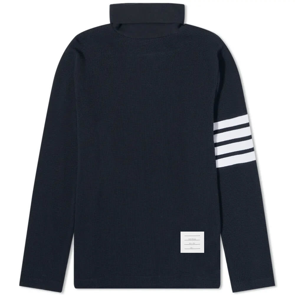 

Толстовка Thom Browne 4 Bar Waffle Roll Neck, Черный