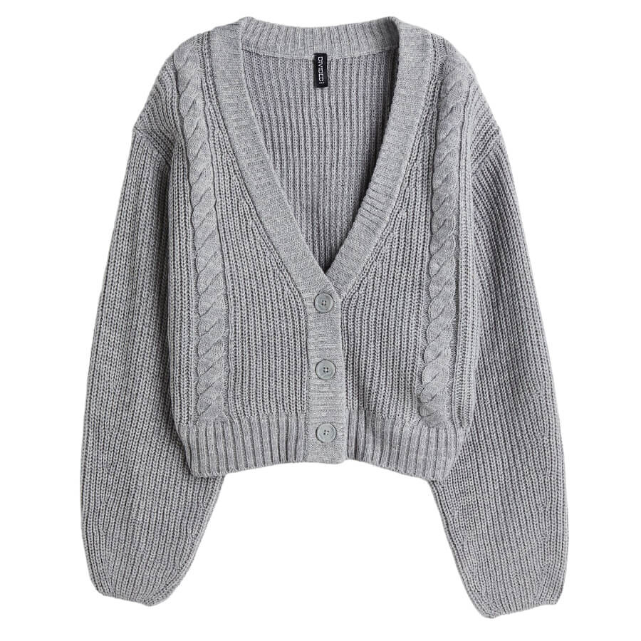 

Кардиган H&M Divided Knitted, серый