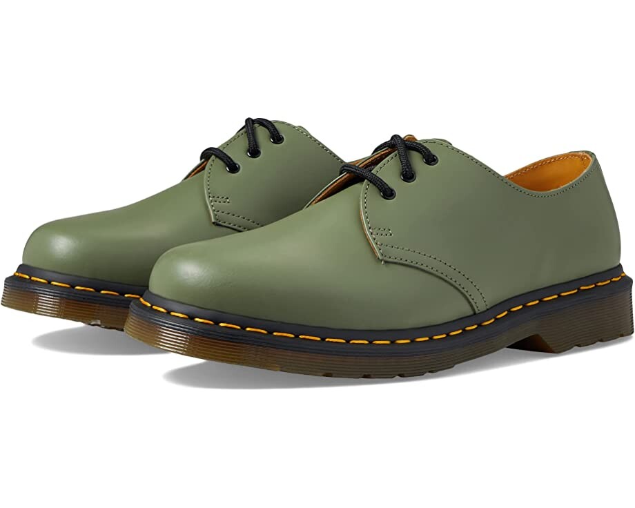 

Оксфорды 1461 Smooth Leather Shoes Dr. Martens, хаки зеленый гладкий