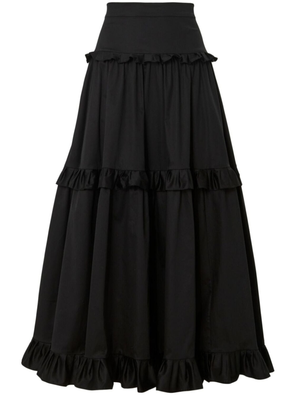 

Carolina Herrera ярусная юбка с оборками, черный