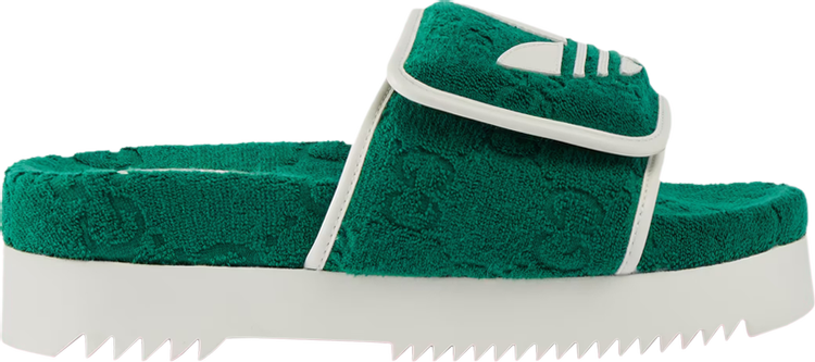 цена Сандалии Adidas Adidas x Gucci Wmns GG Platform Sandal 'Green Cotton Sponge', зеленый
