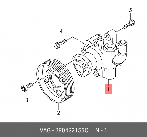 Насос гидроусилителя руля VW Crafter VAG 2E0 422 155C насос гидроусилителя руля oem 2 8 л 8d0145156f для audi a4 для quattro и для vw для passat