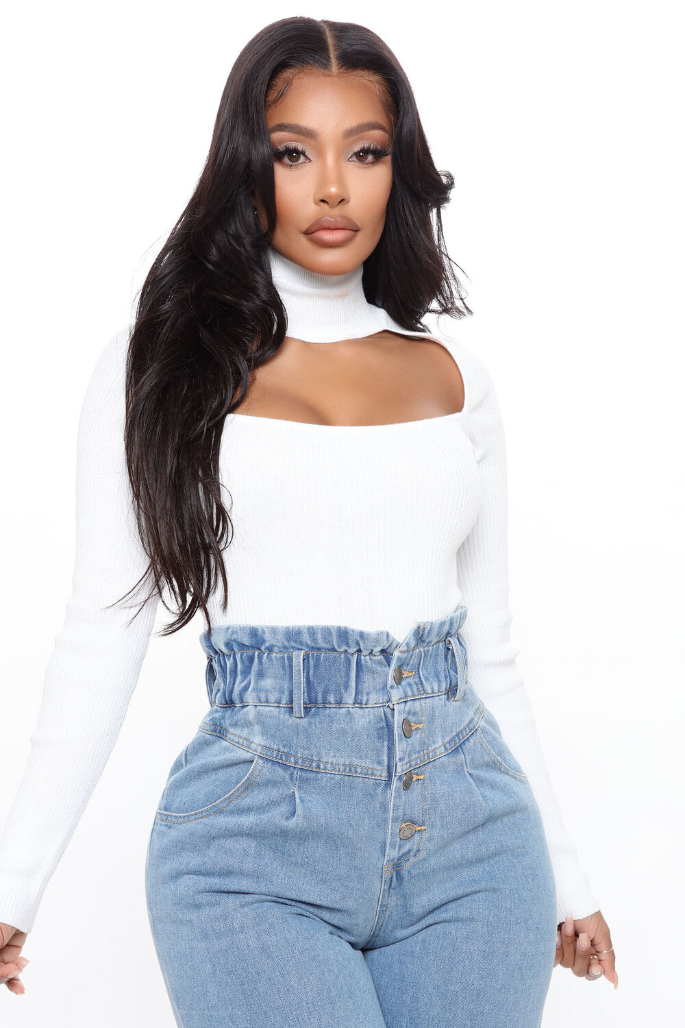 

Свитер Fashion Nova 10478, белый