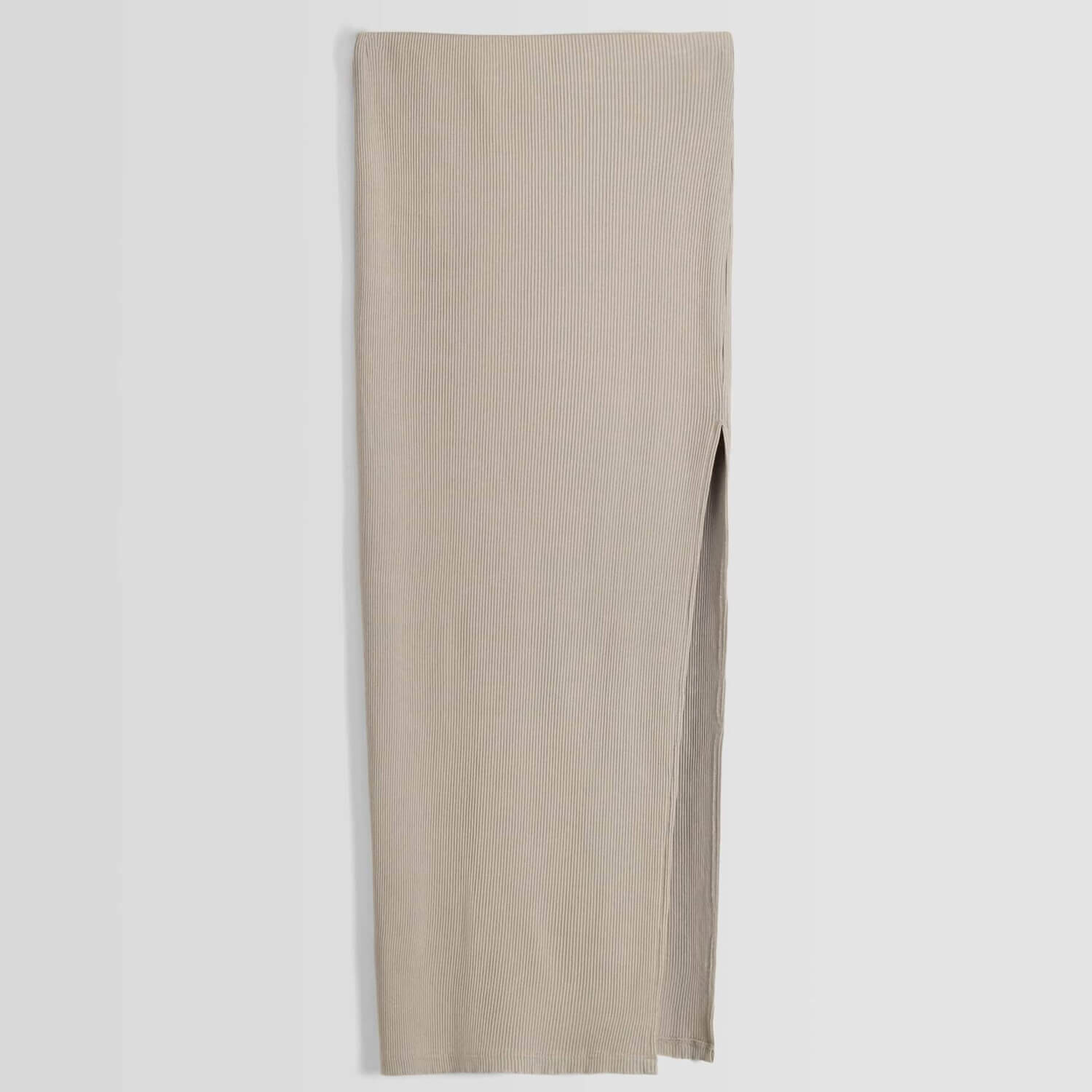 

Юбка Bershka Faded-Effect Ribbed Midi, серый