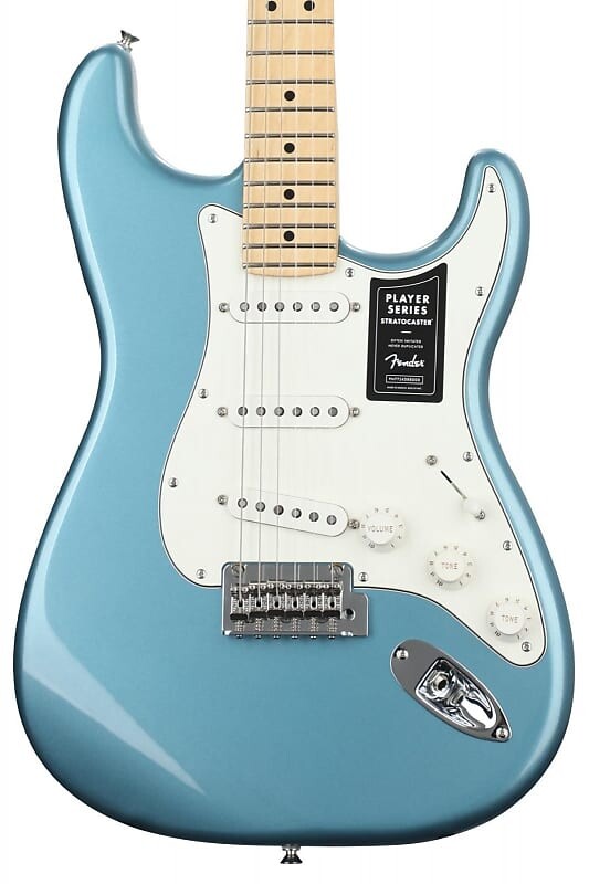 

Fender Player's Strat с кленовым грифом в Tidepool см. в магазине по цене продажи Players Strat MN