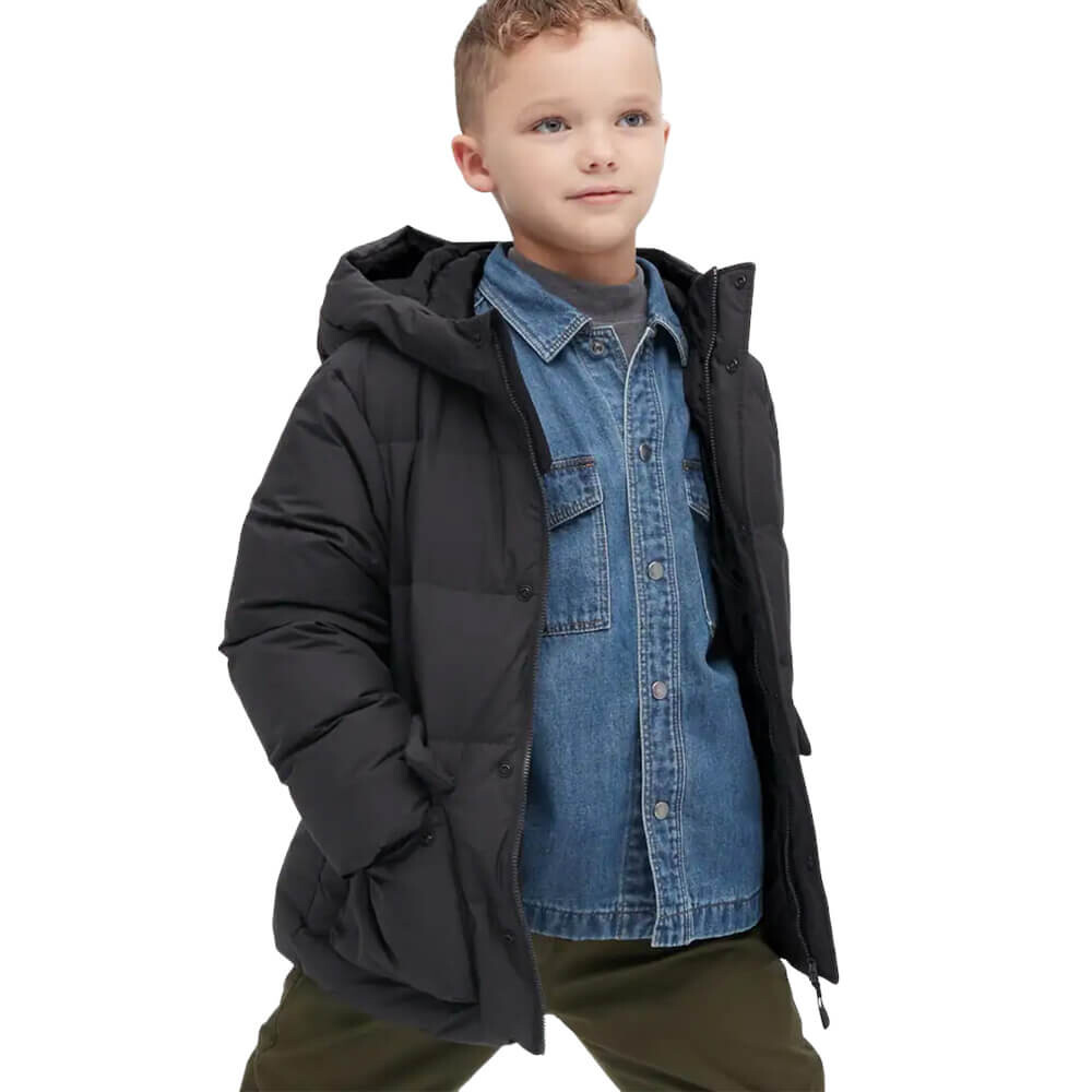 

Детская парка Uniqlo Down Hooded, черный