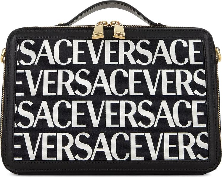 

Сумка Versace Messenger Bag Black/White/Versace Gold, черный
