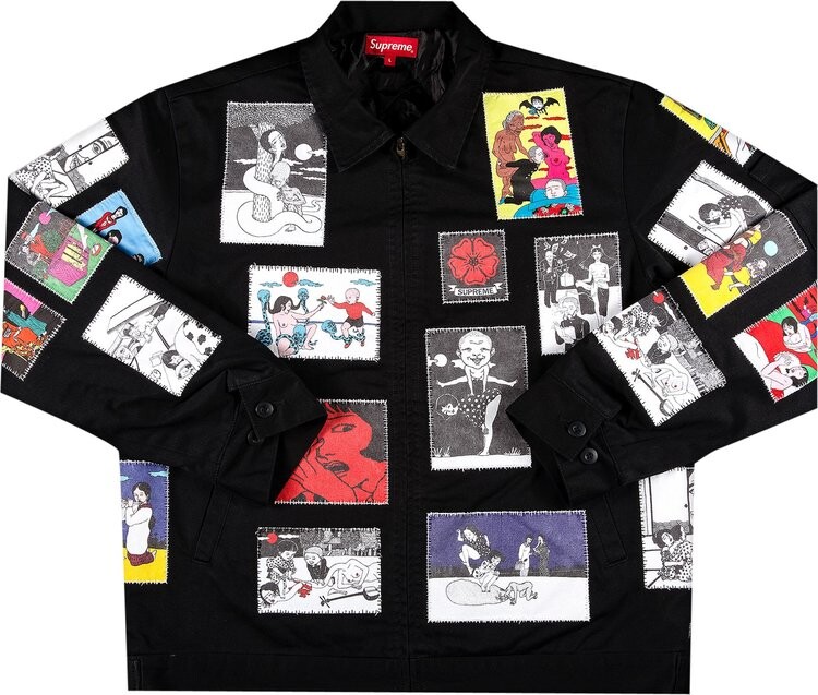 

Куртка Supreme x Toshio Saeki Work Jacket 'Black', черный