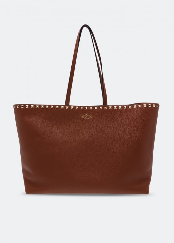 

Сумка-тоут VALENTINO GARAVANI Rockstud tote bag, коричневый