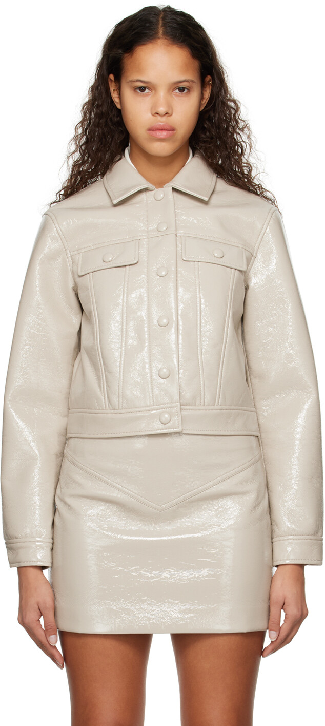 

Бежевая укороченная куртка Proenza Schouler White Label, Бежевый