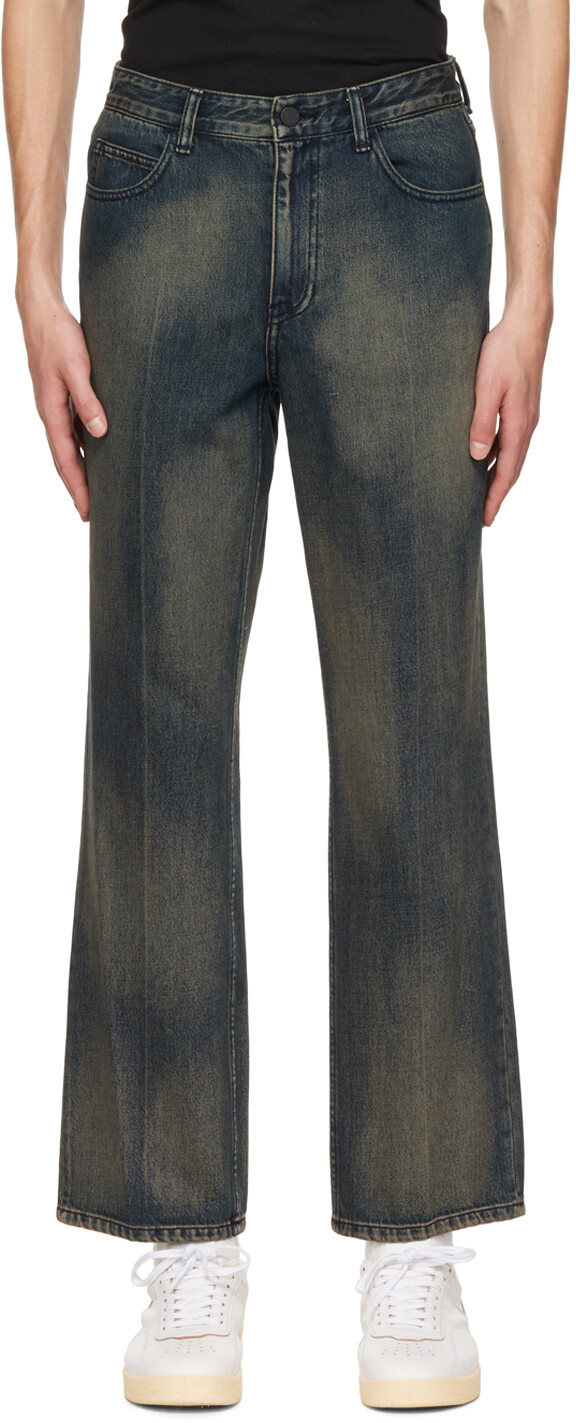 

Синие потертые джинсы Solid Homme
