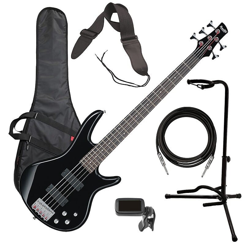 

Ibanez GSR205 5-струнная бас-гитара - черный BASS ESSENTIALS BUNDLE