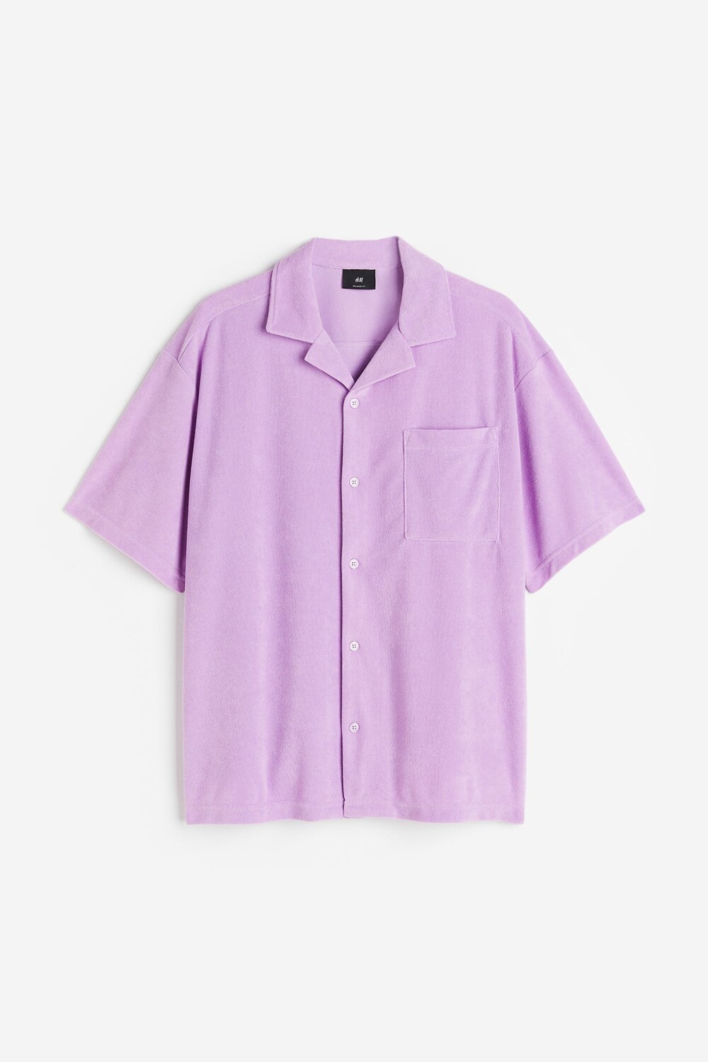 

Рубашка H&M Relaxed Fit Terry Shirt, сиреневый