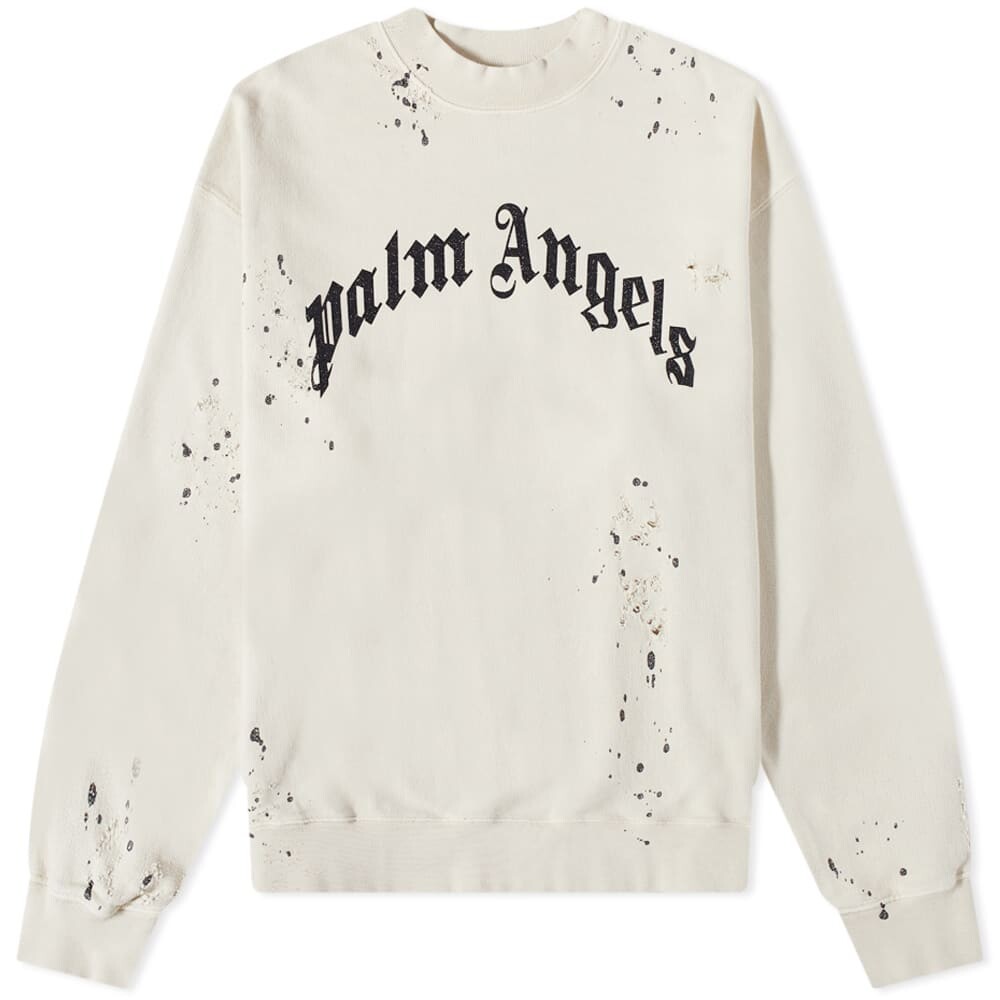 

Толстовка Palm Angels Glittered Logo Crew Sweat, Серый