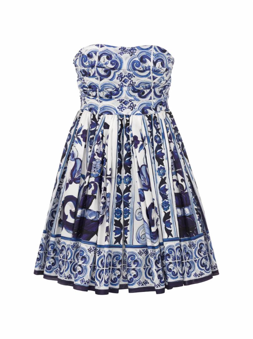 Коктейльное платье с принтом Majolica Dolce&Gabbana