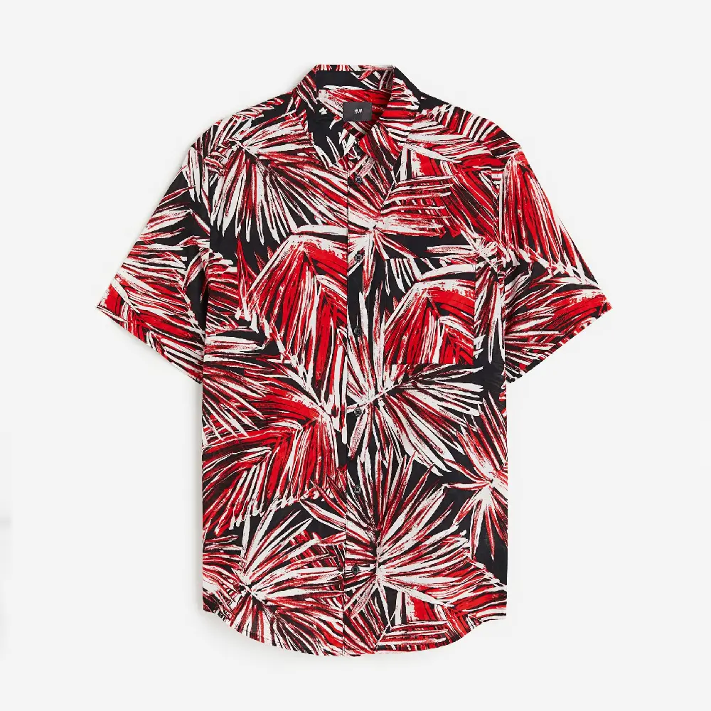 

Рубашка H&M Regular Fit Cotton, красный