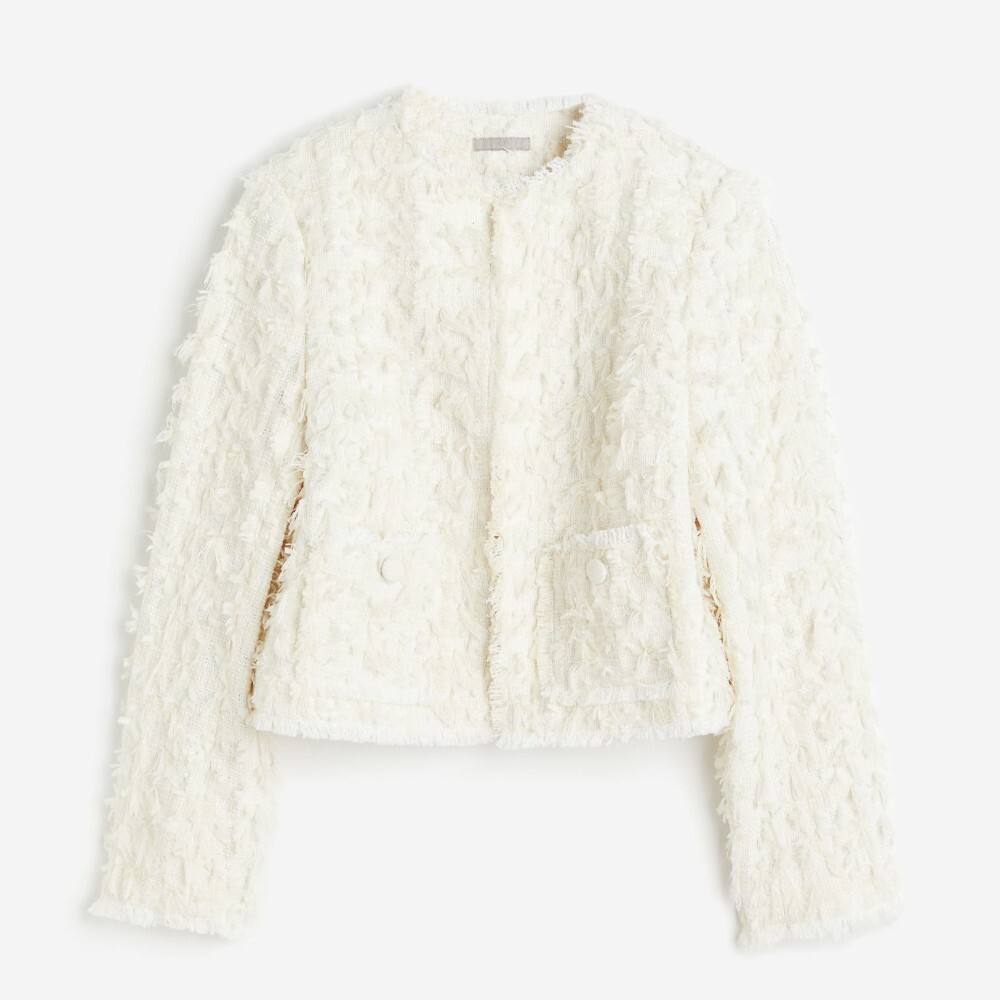 

Пиджак H&M Textured-weave, кремовый