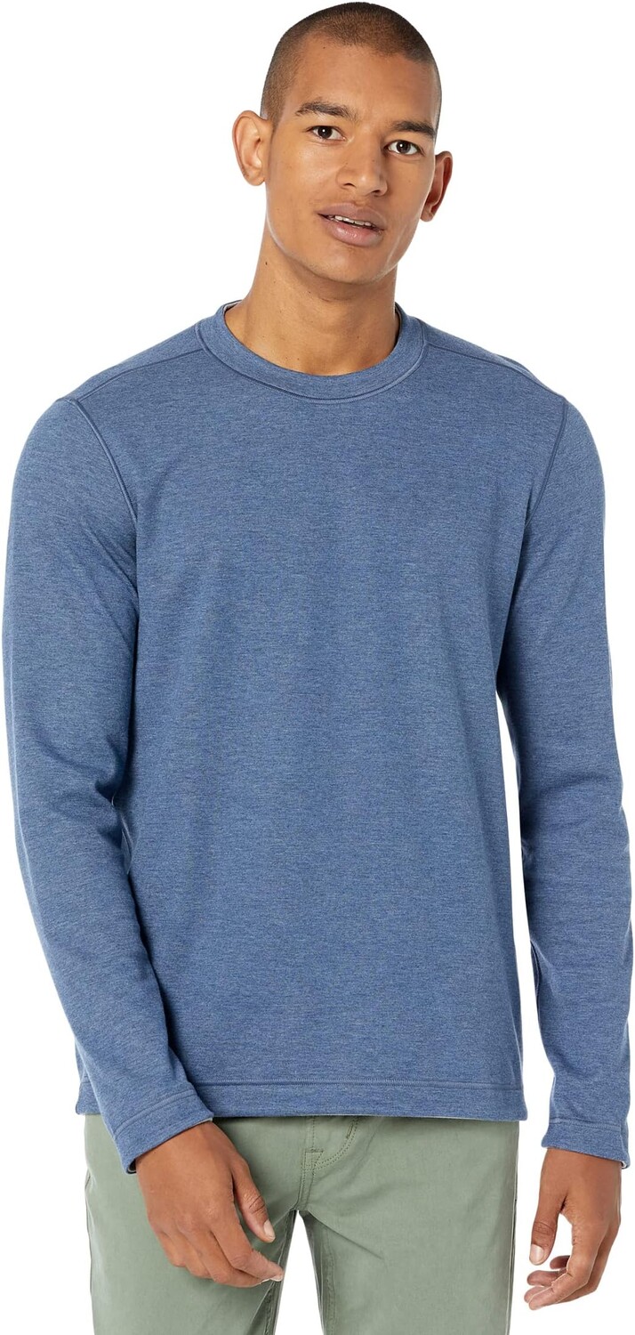 

Двусторонний свитер с круглым вырезом и длинными рукавами Johnston & Murphy, цвет Blue/Light Grey