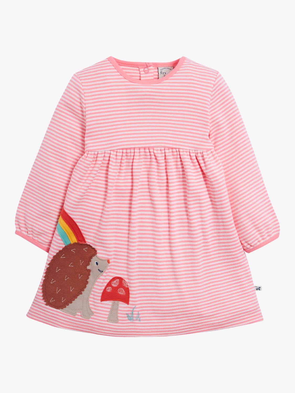 

Платье в полоску с аппликацией Baby Dea Hedgehog Frugi, розовый