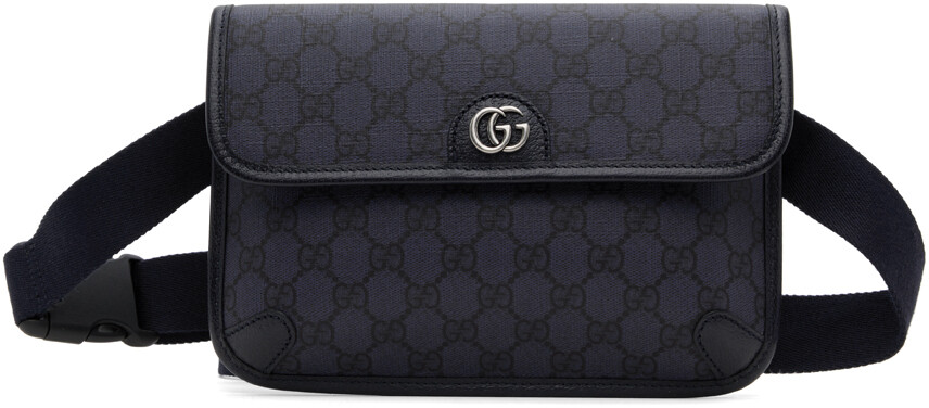 

Темно-синяя маленькая поясная сумка Ophidia GG Gucci