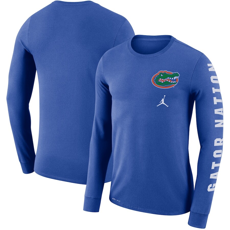 

Футболка с длинным рукавом Jordan Brand Florida Gators, роял