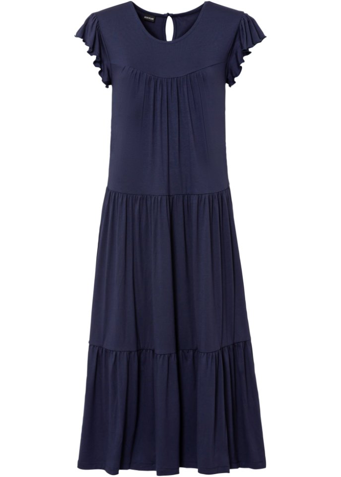 Платье миди из экологически чистой вискозы Bodyflirt, синий фото