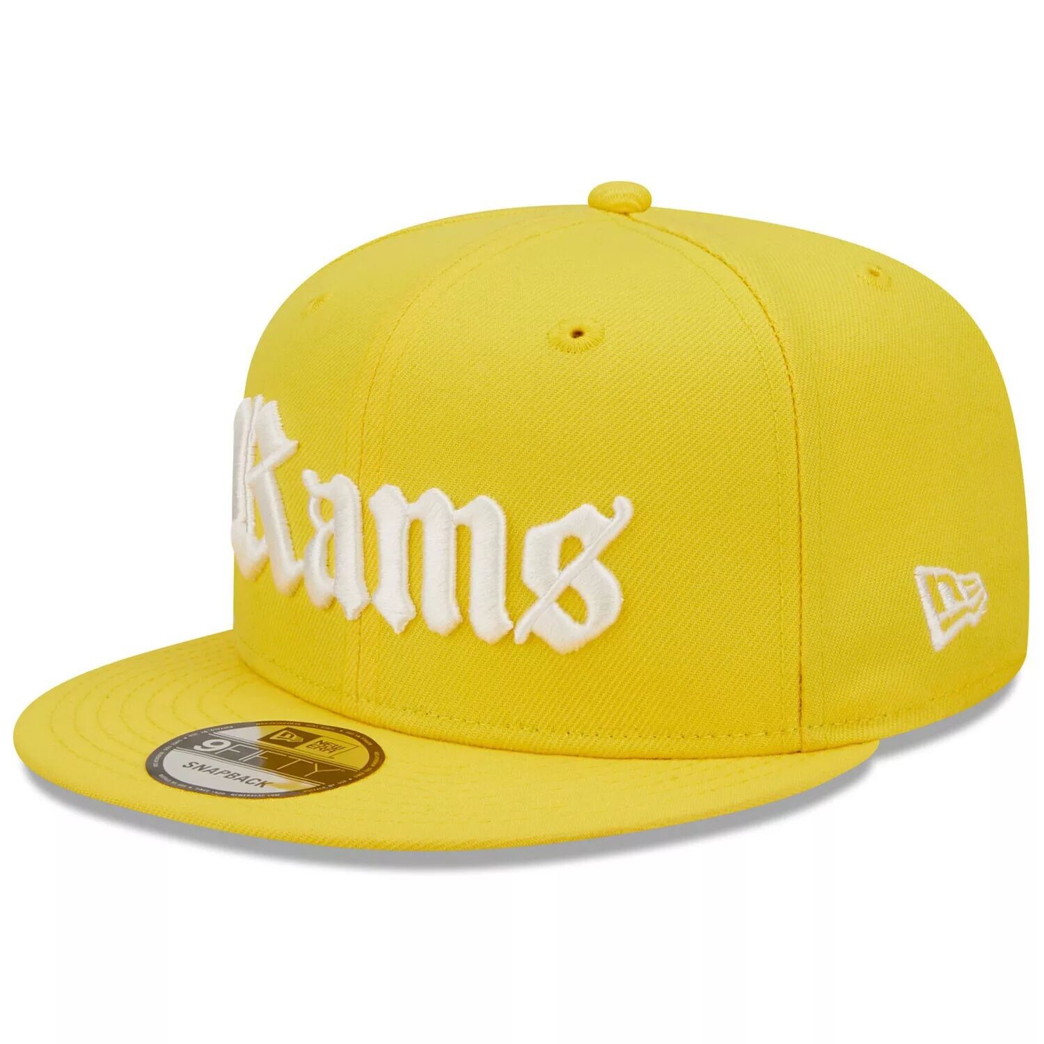 

Мужская бейсболка New Era Gold Los Angeles Rams Gothic Script 9FIFTY Snapback