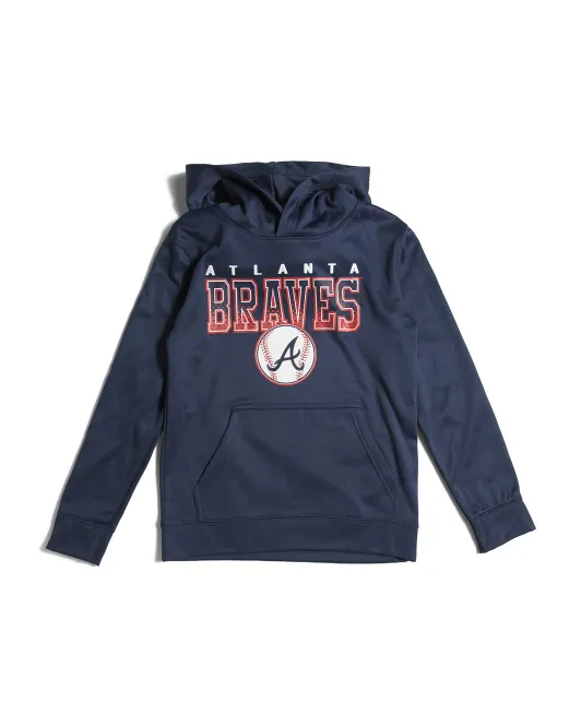 

Флисовая толстовка с капюшоном для больших мальчиков Atlanta Braves, цвет Multicolor