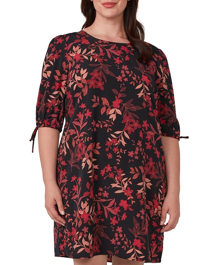 

Платье Estelle Plus Size с короткими рукавами и принтом, мультиколор