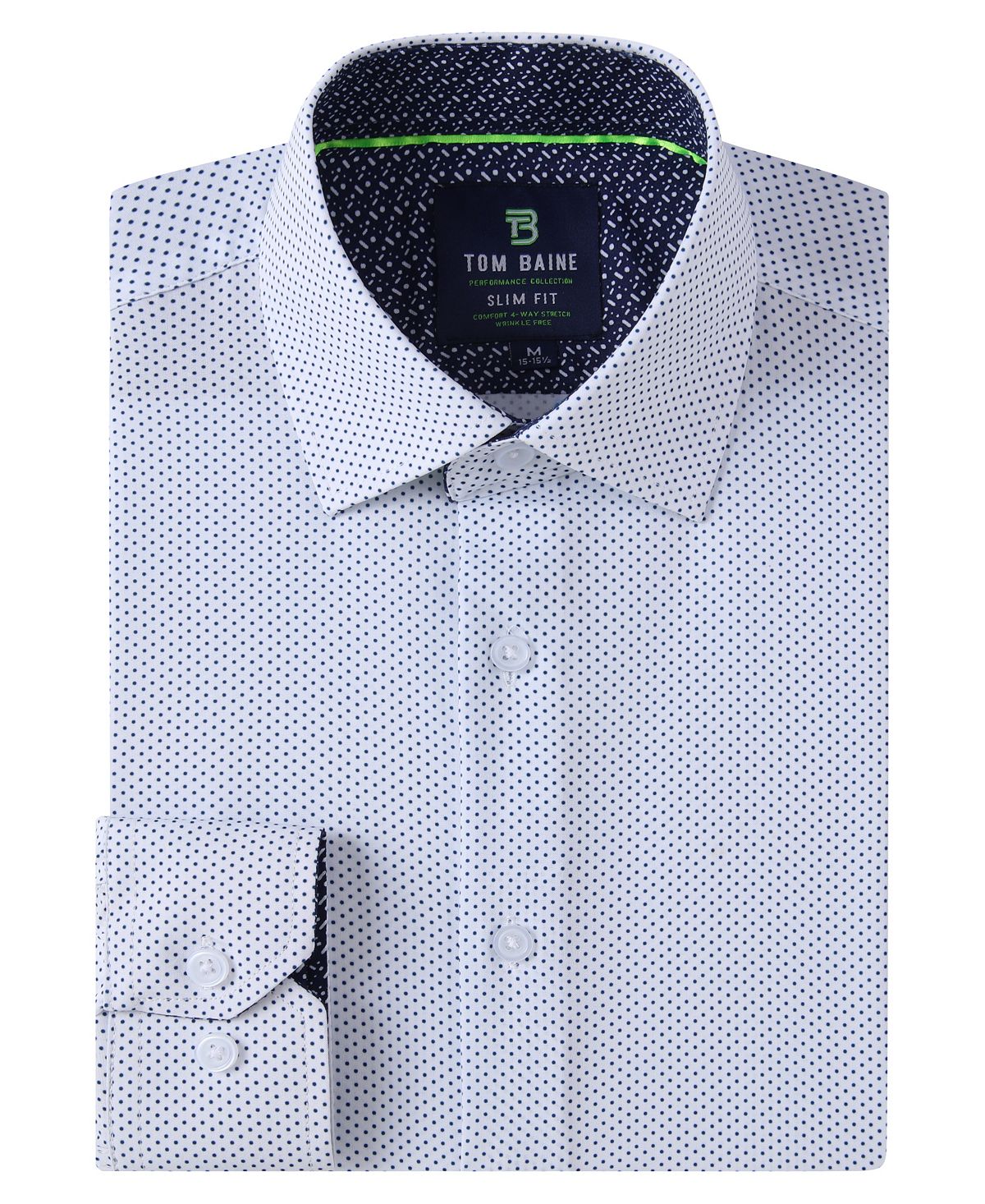 цена Мужская классическая рубашка slim fit с длинным рукавом и геометрическим рисунком Tom Baine, мульти