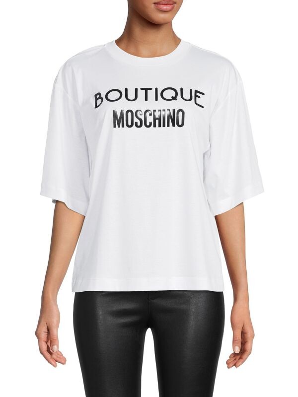 

Футболка Boutique Moschino Magliette с логотипом, ivory