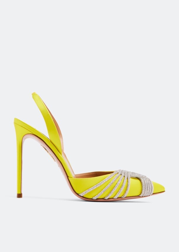 

Туфли AQUAZZURA Gatsby sling 105 pumps, желтый