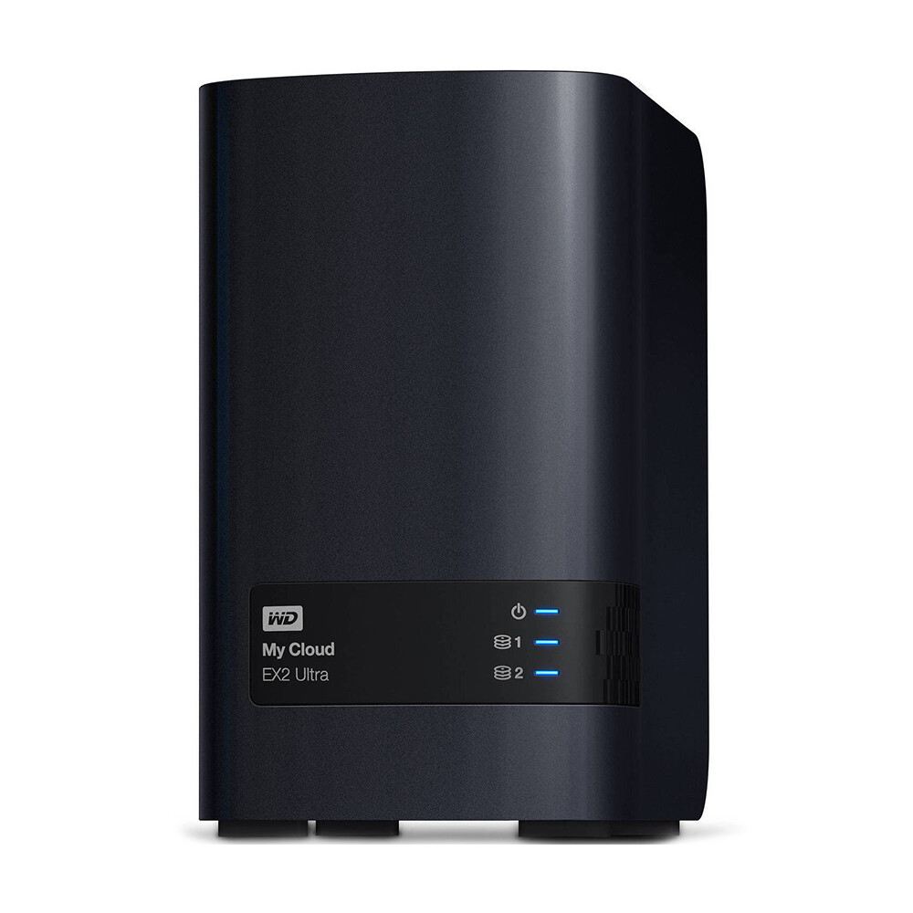 Сетевое хранилище Western Digital My Cloud EX2 Ultra, 2 отсека, 8 ТБ (2 х 4 ТБ), WDBVBZ0080JCH, черный