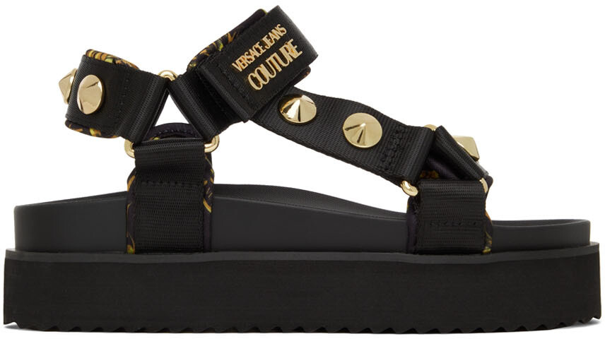 

Черные сандалии Regalia в стиле барокко Versace Jeans Couture