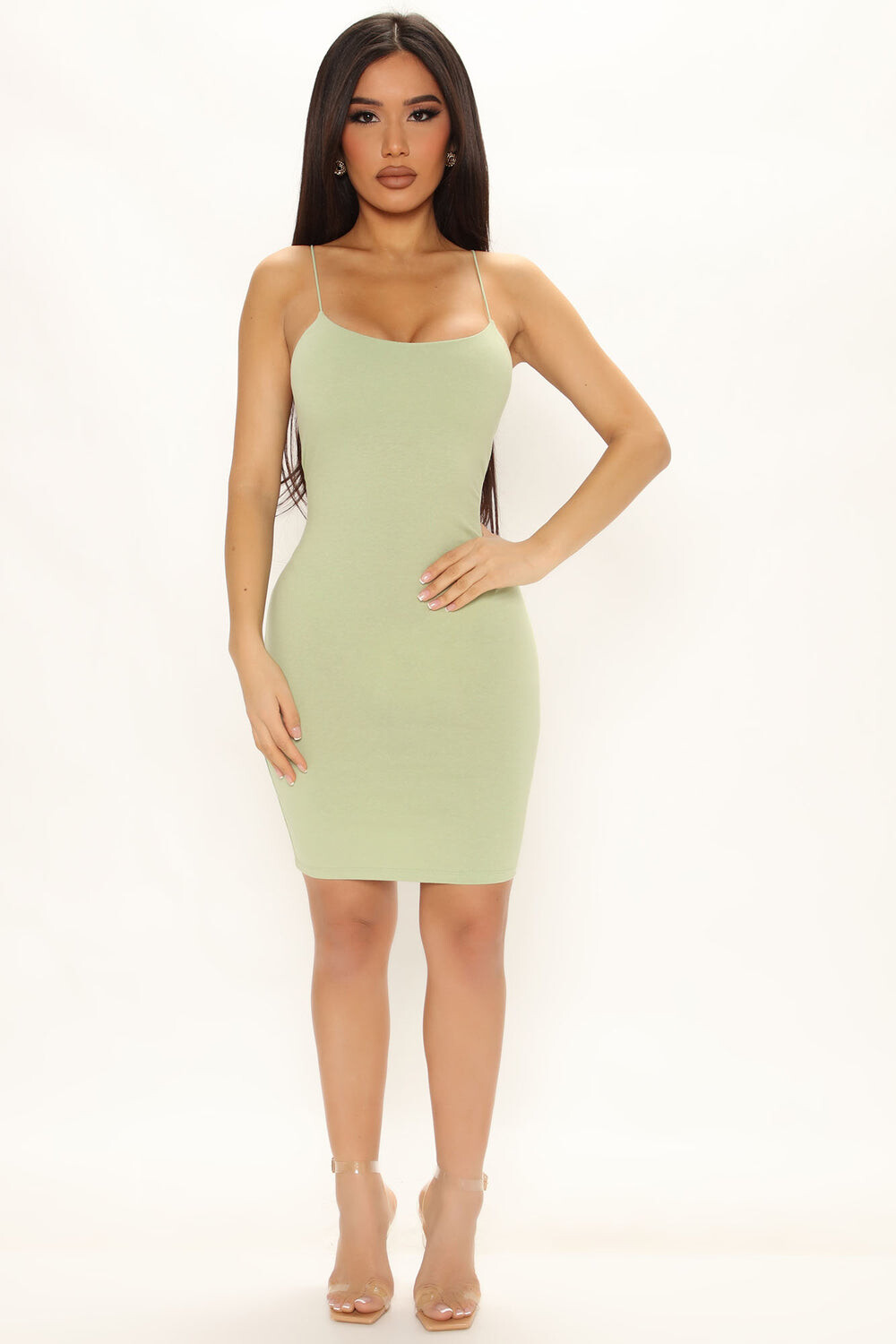 

Мини платье Fashion Nova 73356, шалфей