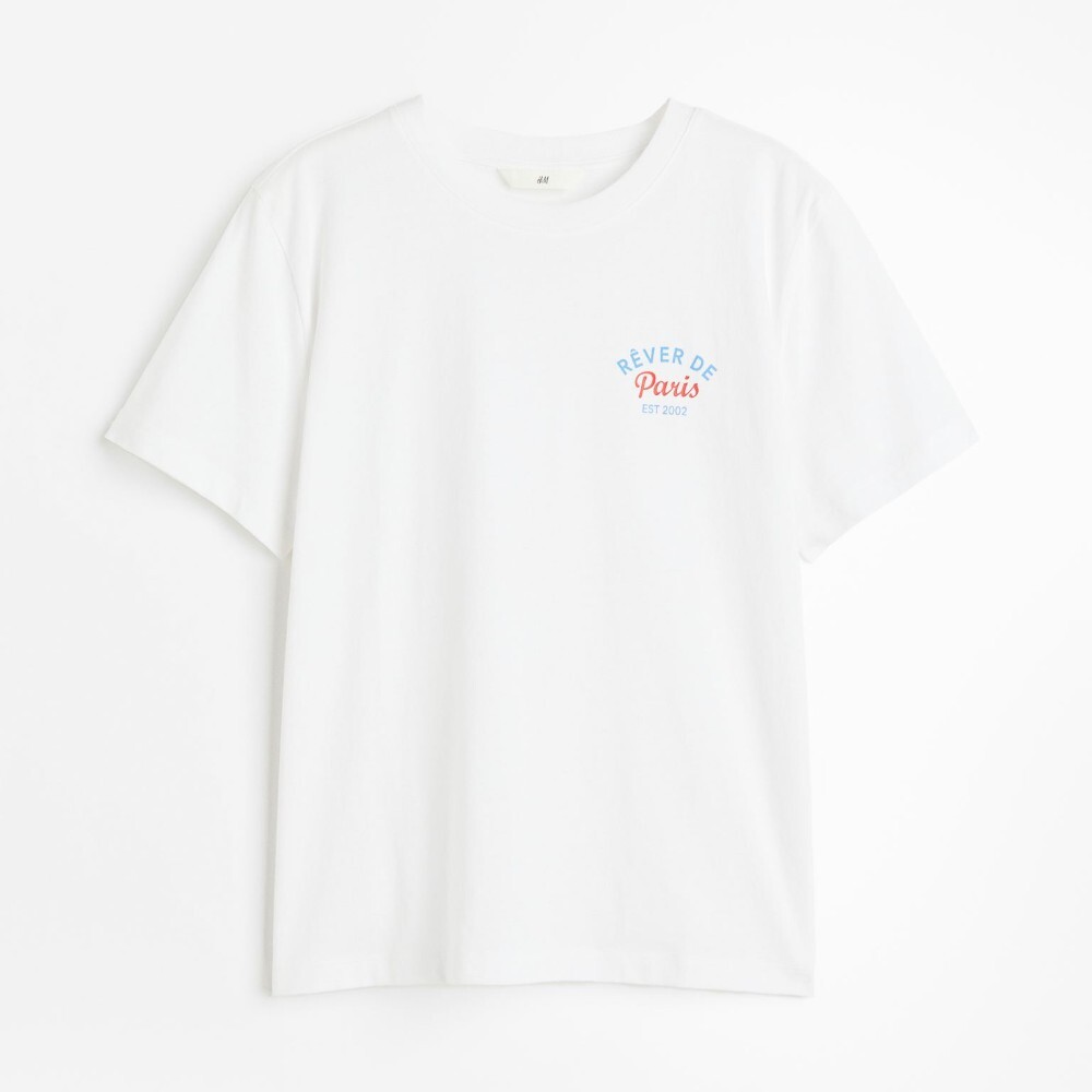 

Футболка H&M Cotton Paris, белый
