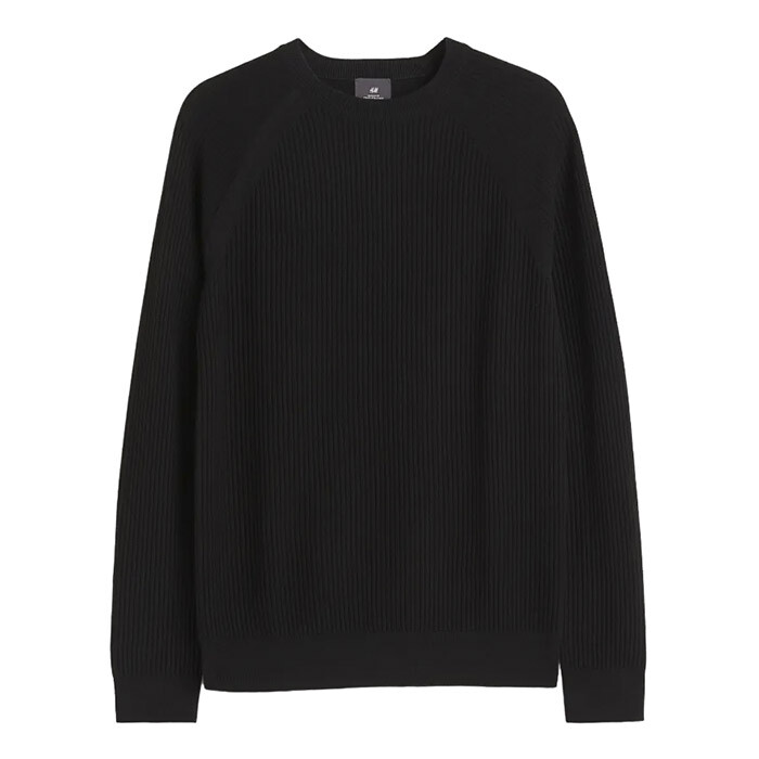 

Джемпер H&M Muscle Fit Knit, черный