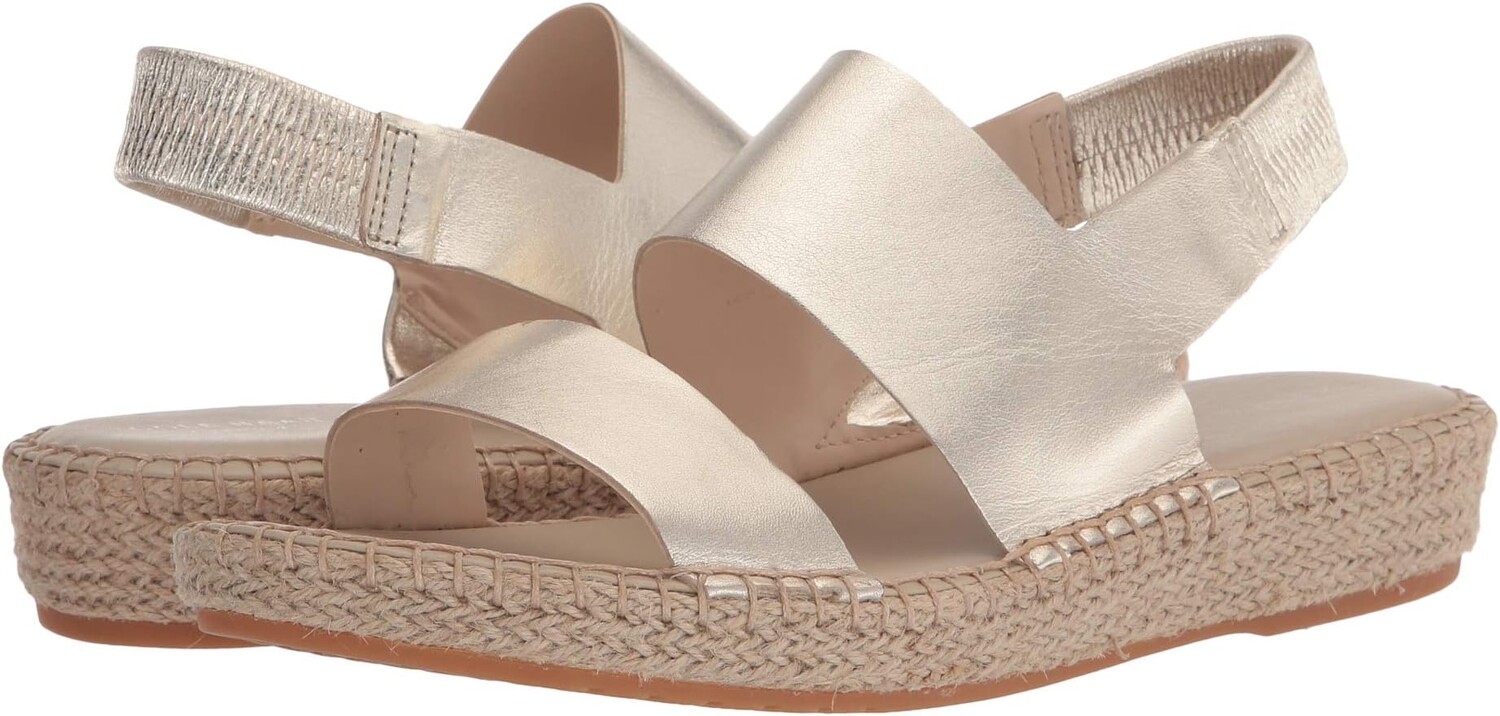 

Сандалии на плоской подошве Cloudfeel Espadrille Sandal Cole Haan, цвет Soft Gold Metallic Leather/Natural Jute