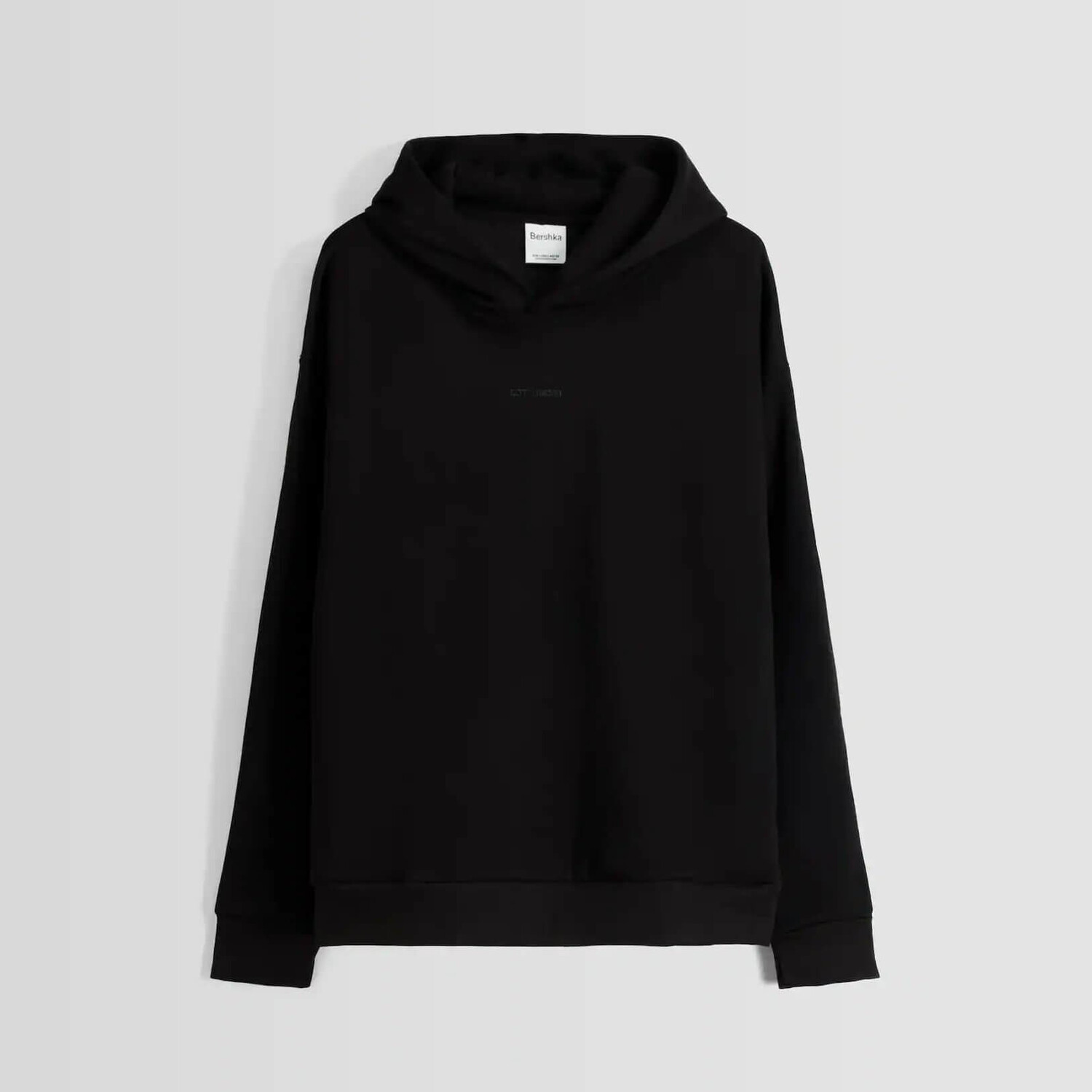 

Толстовка Bershka Boxy Fit, черный