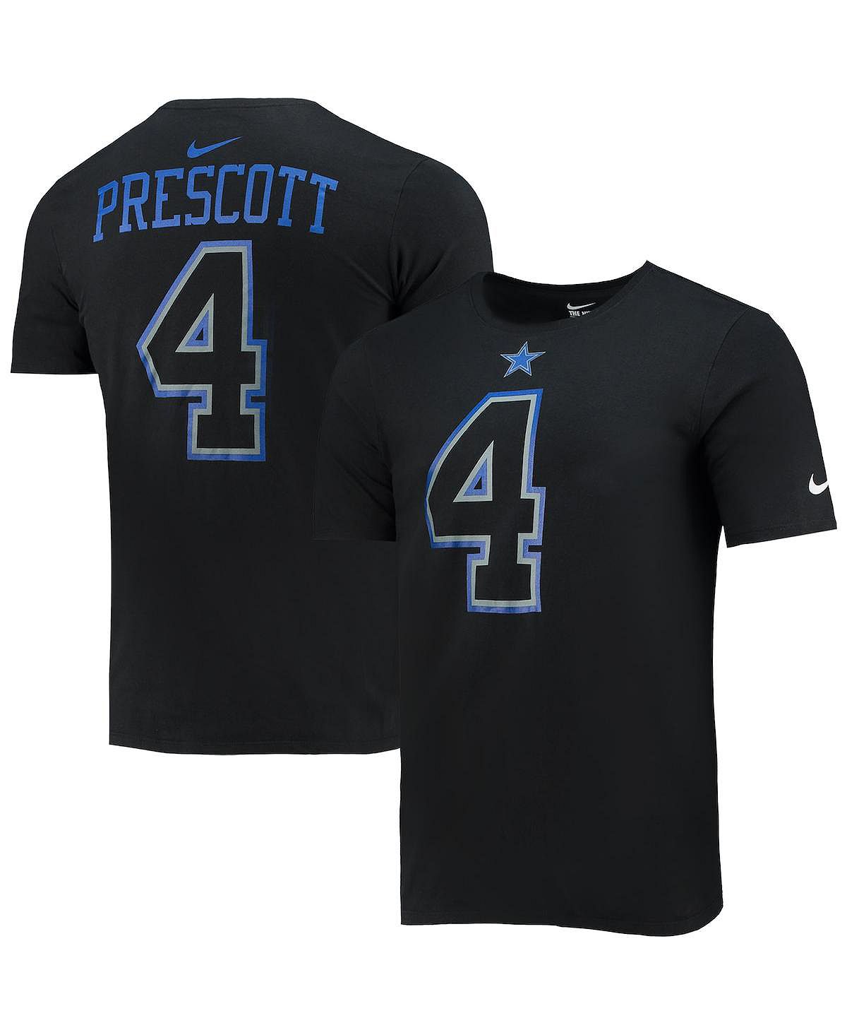 Мужская футболка dak prescott black dallas cowboys с именем и номером Nike, черный prescott richard officially dead